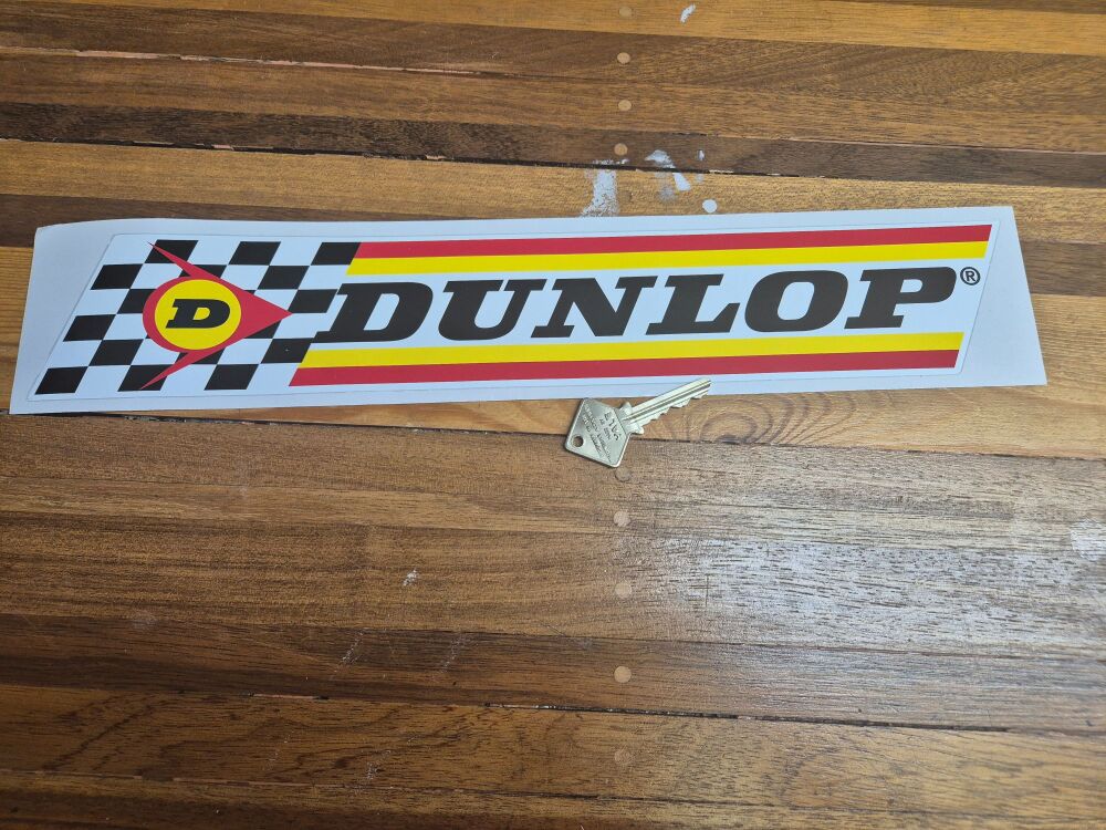 Dunlop Check & Stripes Stickers - 16" - Pair - Slight Second 034