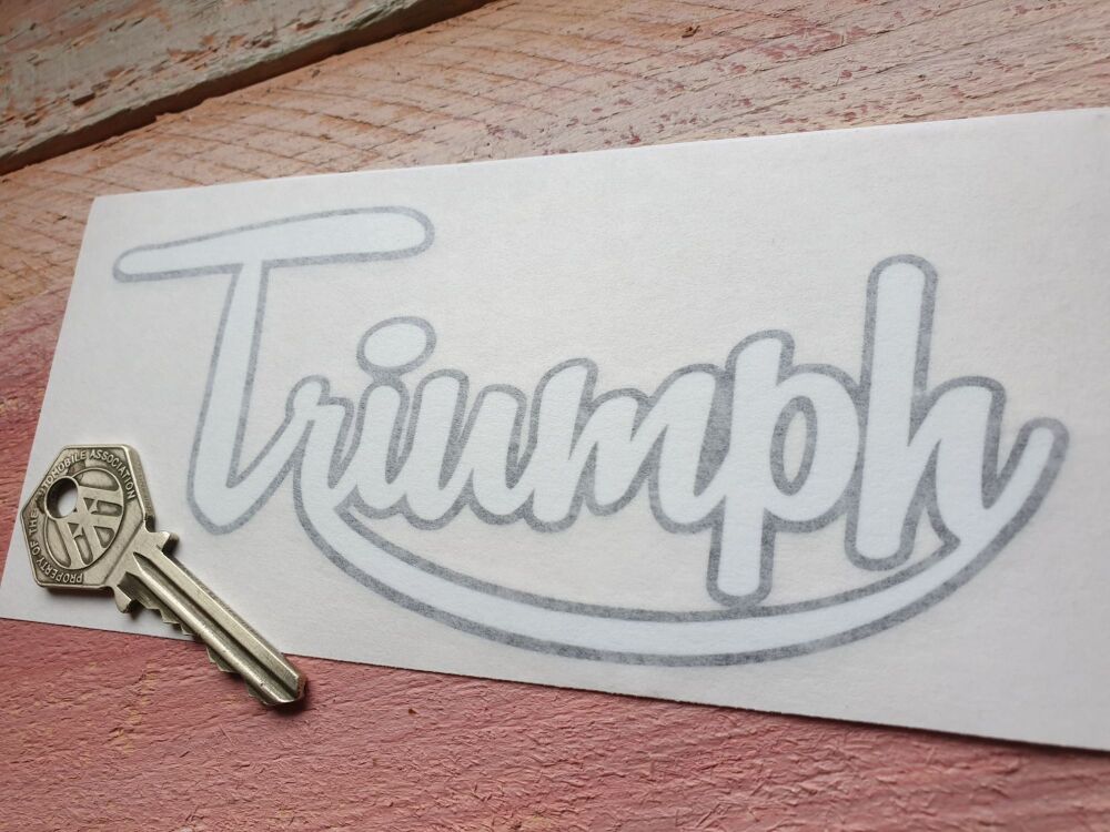 Triumph Black Outline Script Cut Vinyl Sticker - 4" or 6"