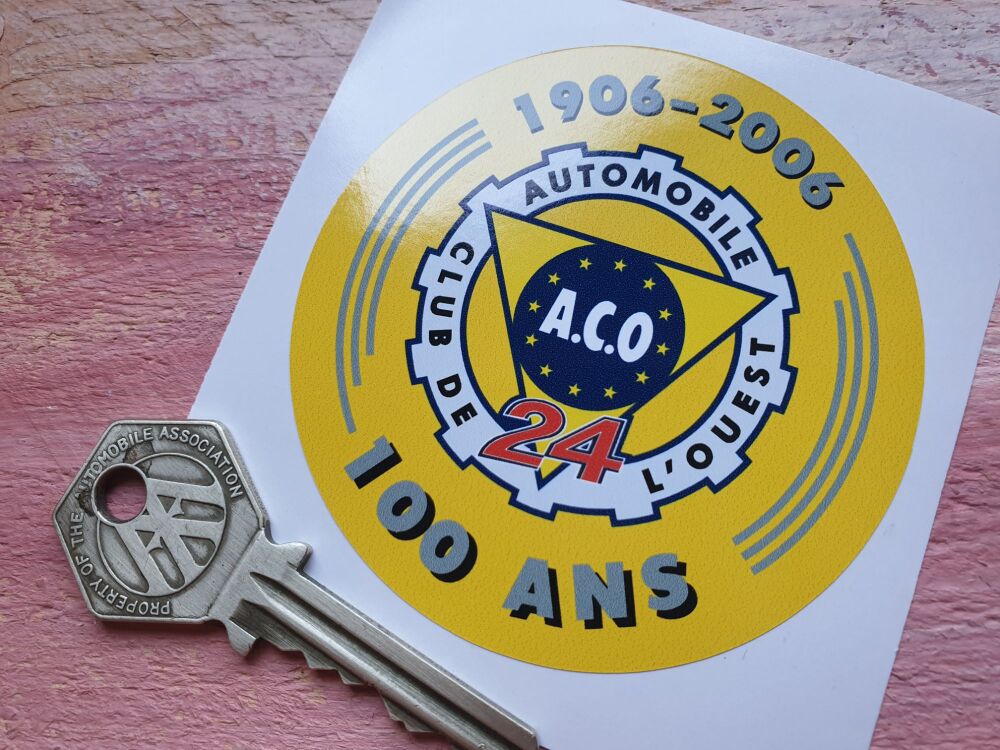 ACO 24 Heures Du Mans 1906-2006 100 ANS Anniversary Sticker. 3".