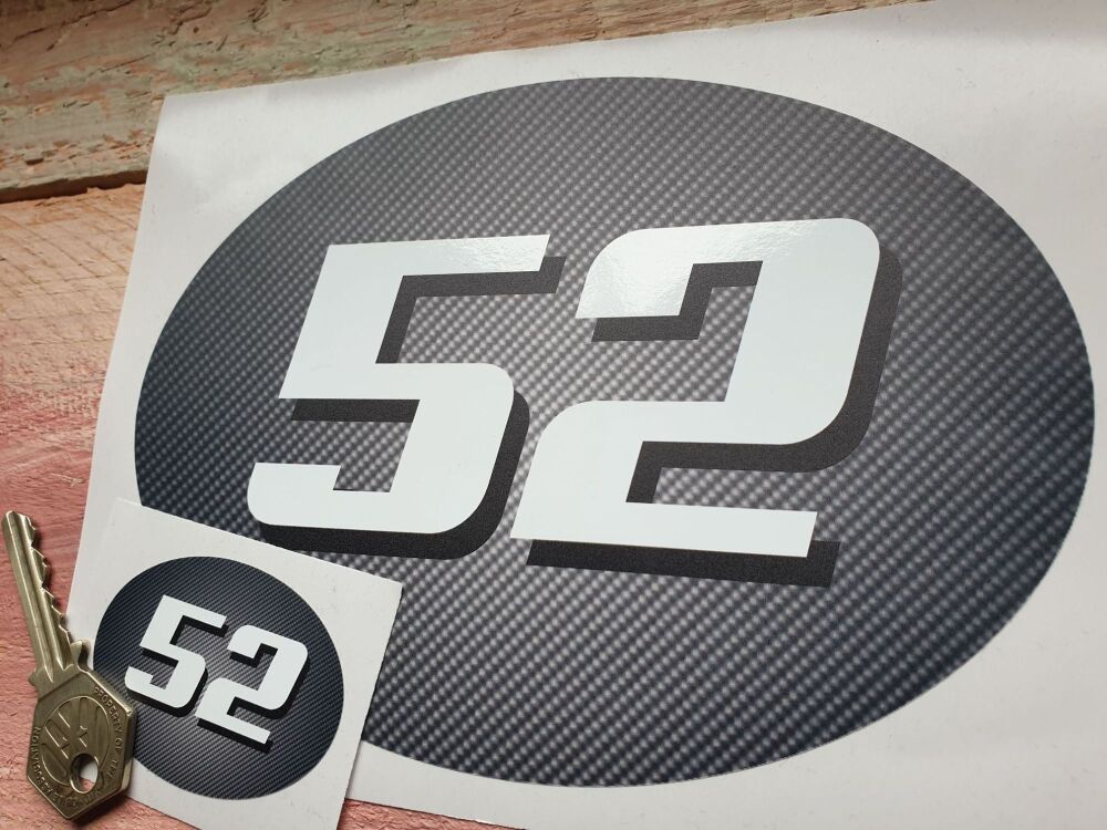 Custom Style Racing Roundels -Carbon Fibre look - Any size - Made to Order