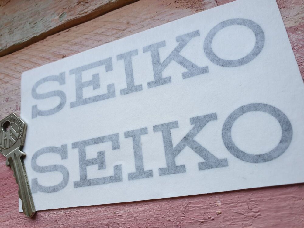 Seiko Cut Vinyl TEXT Stickers. 130mm Pair.