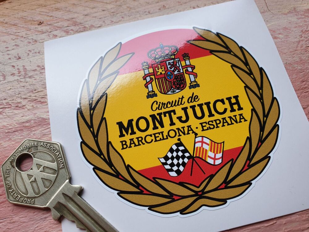 Montjuich  Barcelonba Spain Espana Racing Circuit sticker 80mm