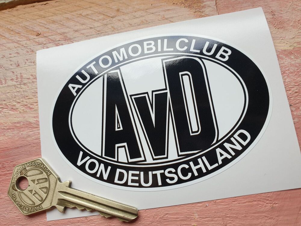AvD Automobilclub von Deutschland Black & White Sticker 100mm
