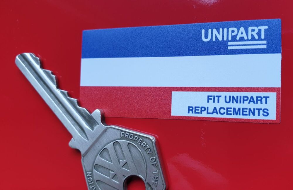 Unipart 'Fit Replacement Parts' Service Sticker. 55mm