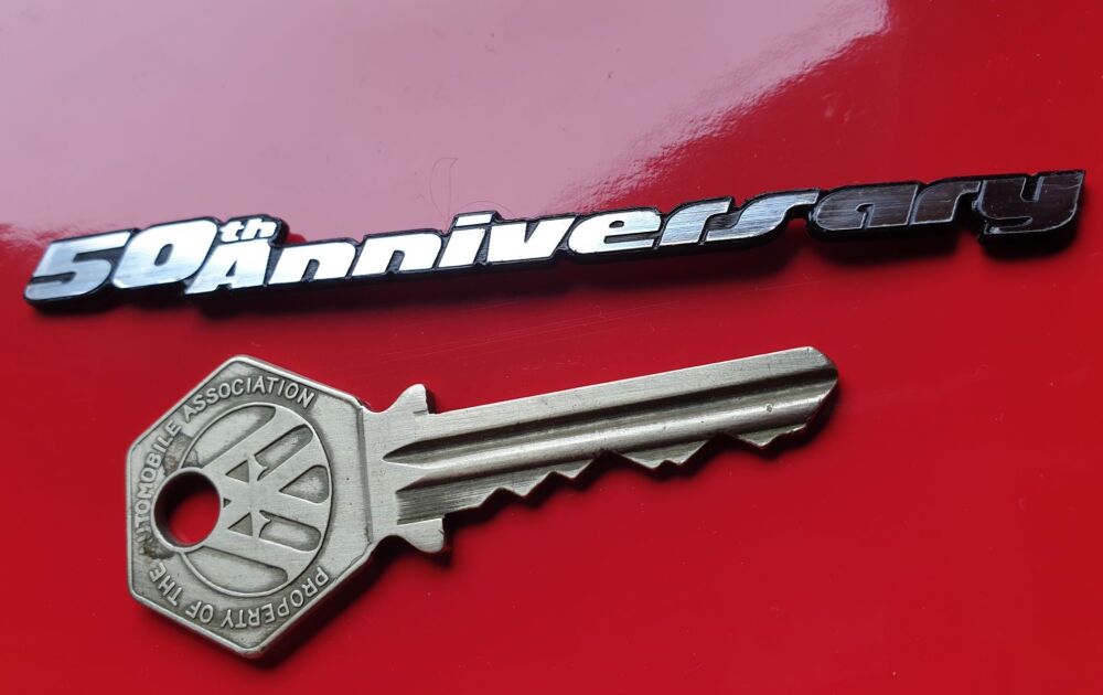 Volkswagen VW Golf 50th Anniversary Self Adhesive Car Badge. 4".