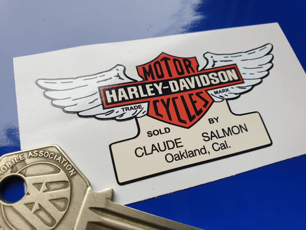 Claude SALMON Oakland, California  Motorcycle Dealer Sticker 3.25"
