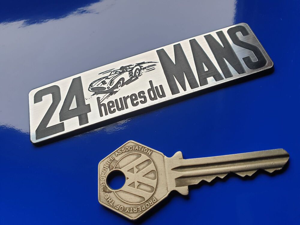 24 Heures Du Mans oblong Style Self Adhesive Car / Model display etc. Badge 4"