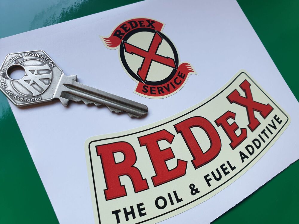 RedEx Conical Oil Can Stickers - 2 pieces