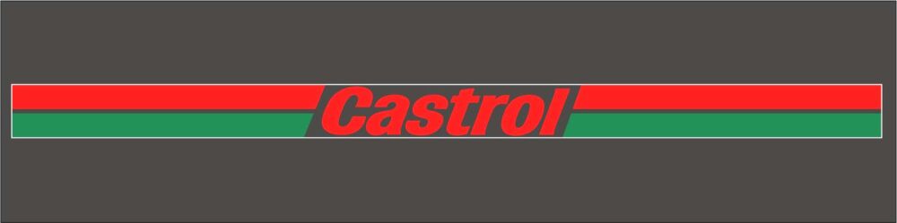 Castrol Classic BMC MINI Race & Rally Coloured on Clear Screentop Sunstrip Visor.