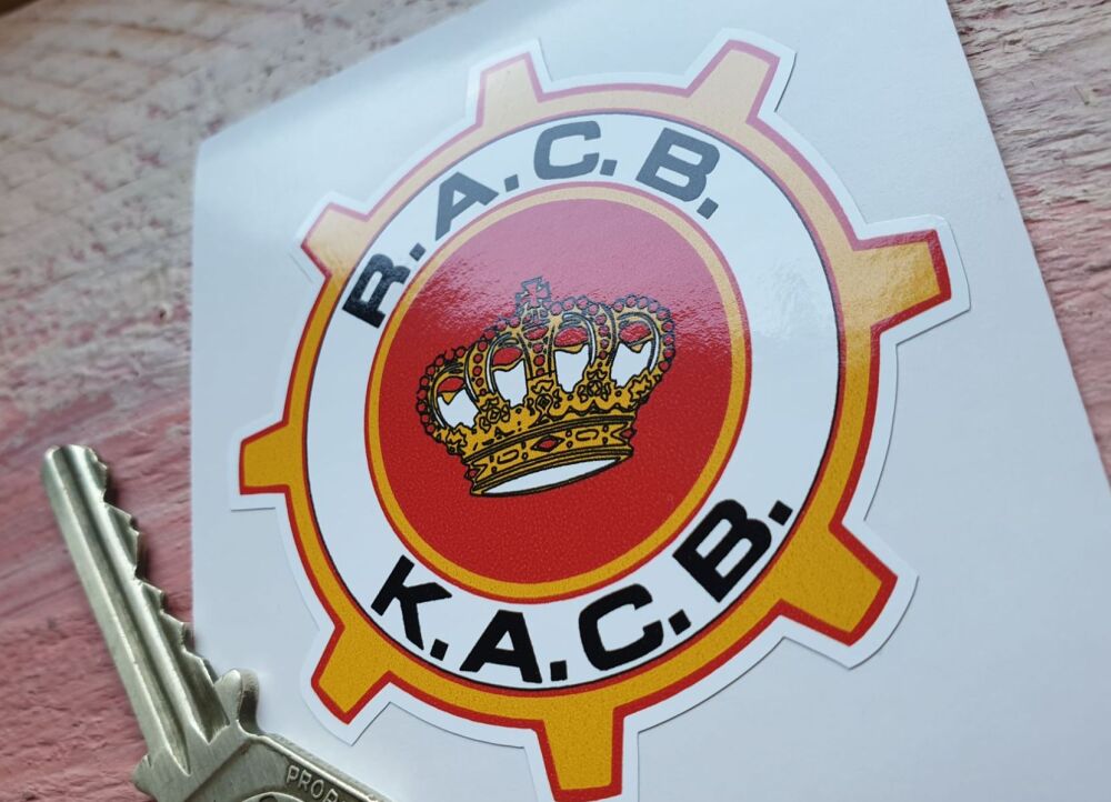 RACB KACB Belgian Automobile Club Logo Sticker - 2.5" / 65mm