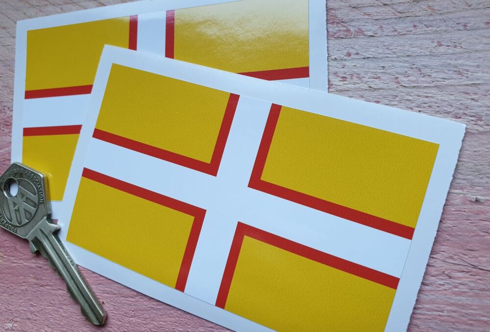 Dorset Flag Stickers 4" / 100mm