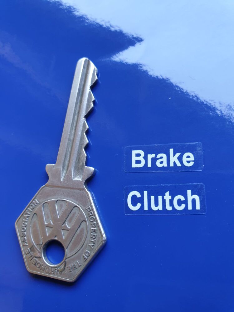 Brake & Clutch TEXT only Master Cylinder outlet Identifier stickers.