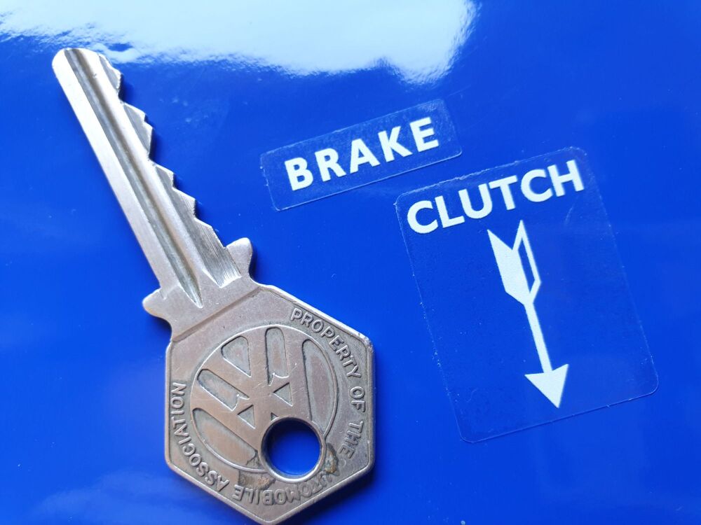 Brake & Clutch TEXT & ARROW  Master Cylinder outlet Identifier stickers.