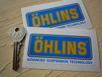 Ohlins Advanced Suspension Technology Stickers. 3.75" Pair