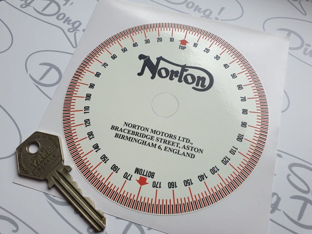 Norton 360 degree CD Label Timing Disc Sticker BSA Coaster