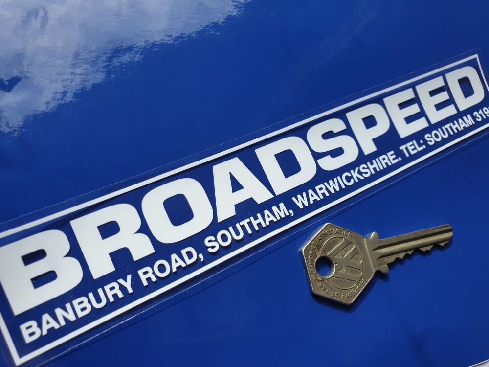 Broadspeed Southam Warwickshire England Dealer Sticker. 8" / 205mm