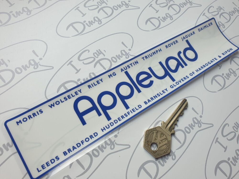 Appleyard Dealer Window Sticker - 10"