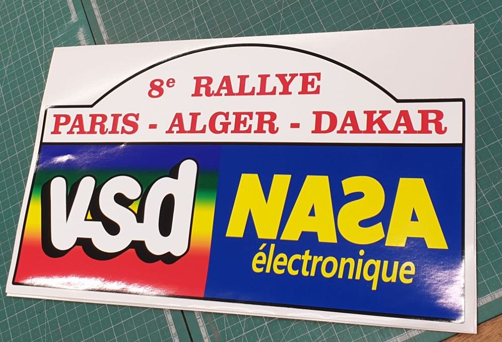 Telefunken 8e Paris - Alger - Dakar Rally Sticker - 16"