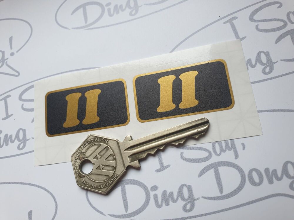 Moto Guzzi 850 LeMans II  Small Side Panel '2' Stickers - Pair