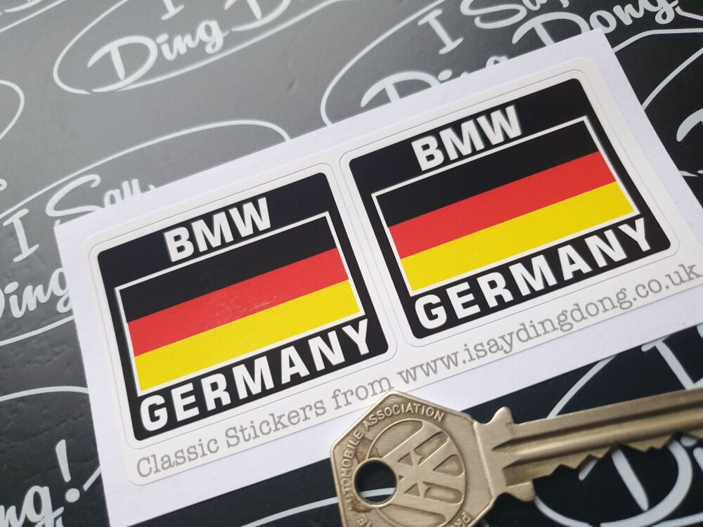 BMW German Flag Sticker pair 50mm
