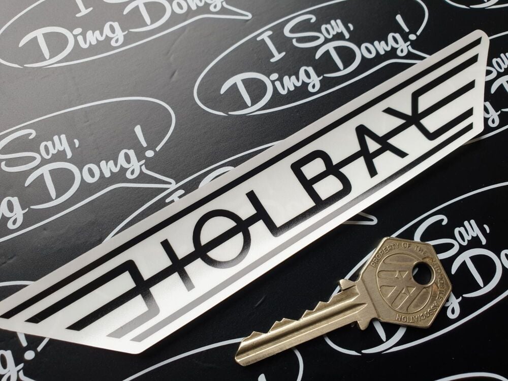 Holbay Winged Black & White WINDOW Stickers. 7"