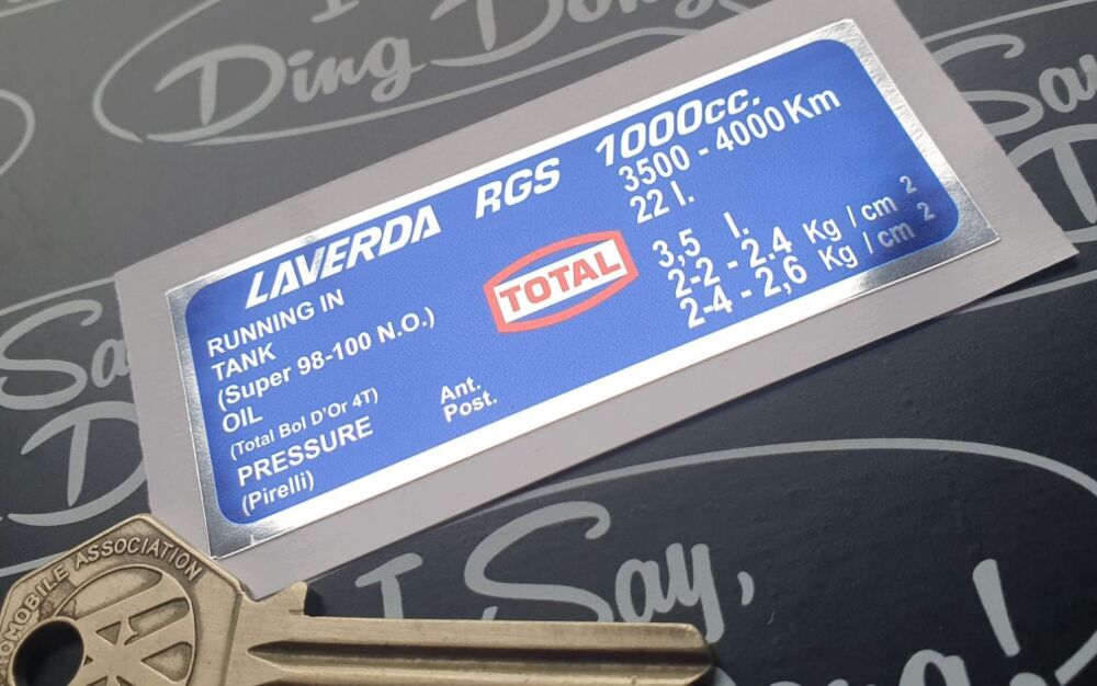 Laverda Service Sticker - Pirelli Tyres - RGS 1000cc - 3"