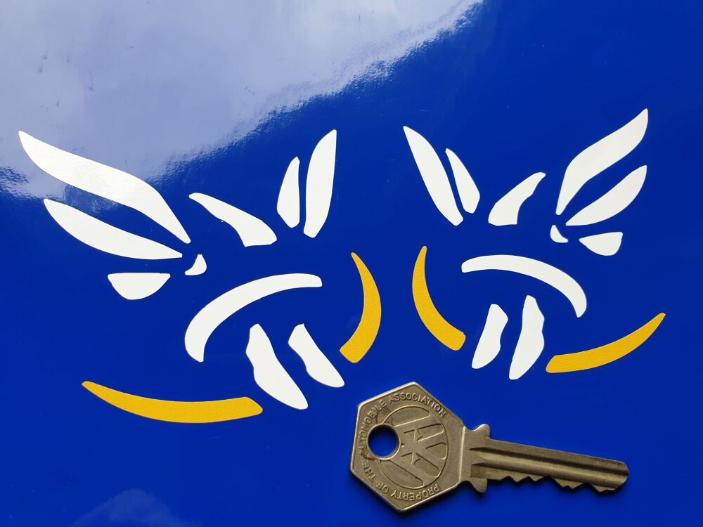 Gauloises Cigarettes Helmet Sponsors Logo Cut Vinyl Stickers - 3" or 6.5" Pair