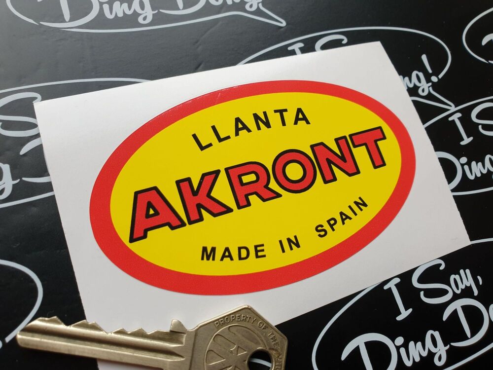 Akront Red Yellow Oval Sticker 100mm