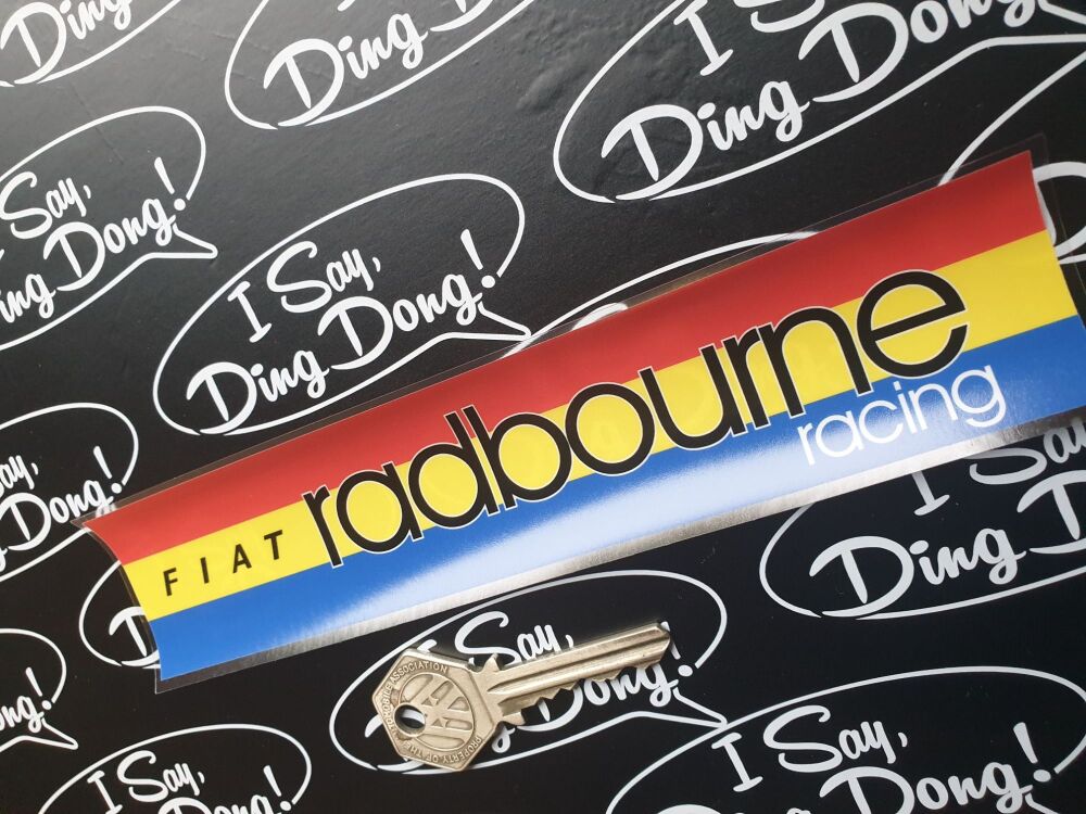 Radbourne Racing Abarth Fiat Dealer Old style  Window Sticker