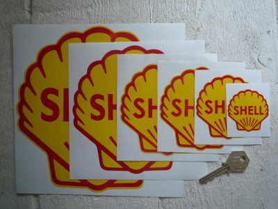 Shell Classic Logo Stickers. 2", 3", 4", 4.5", 6", or 8" Pairs.