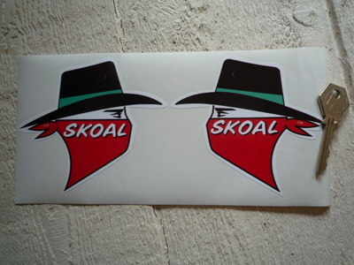 Skoal Tobacco Sponsors Stickers. 4" Pair.