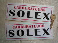 Solex Carburetors Red, White & Black Oblong Stickers. 8