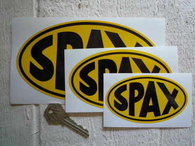Spax Oval Stickers. 4", 5" or 7" Pairs.