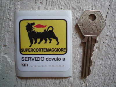 Supercortemaggiore 'Servizio'' Service Sticker. 2".