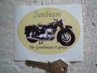 Sunbeam Bike 'The Gentlemans Express' Sticker. 4".