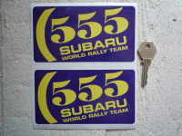 Subaru 555 World  Rally Team Stickers. 5.75" Pair.