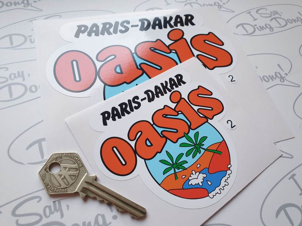 Oasis  Paris Dakar Rally Sticker - 4" or 6"  Style 2
