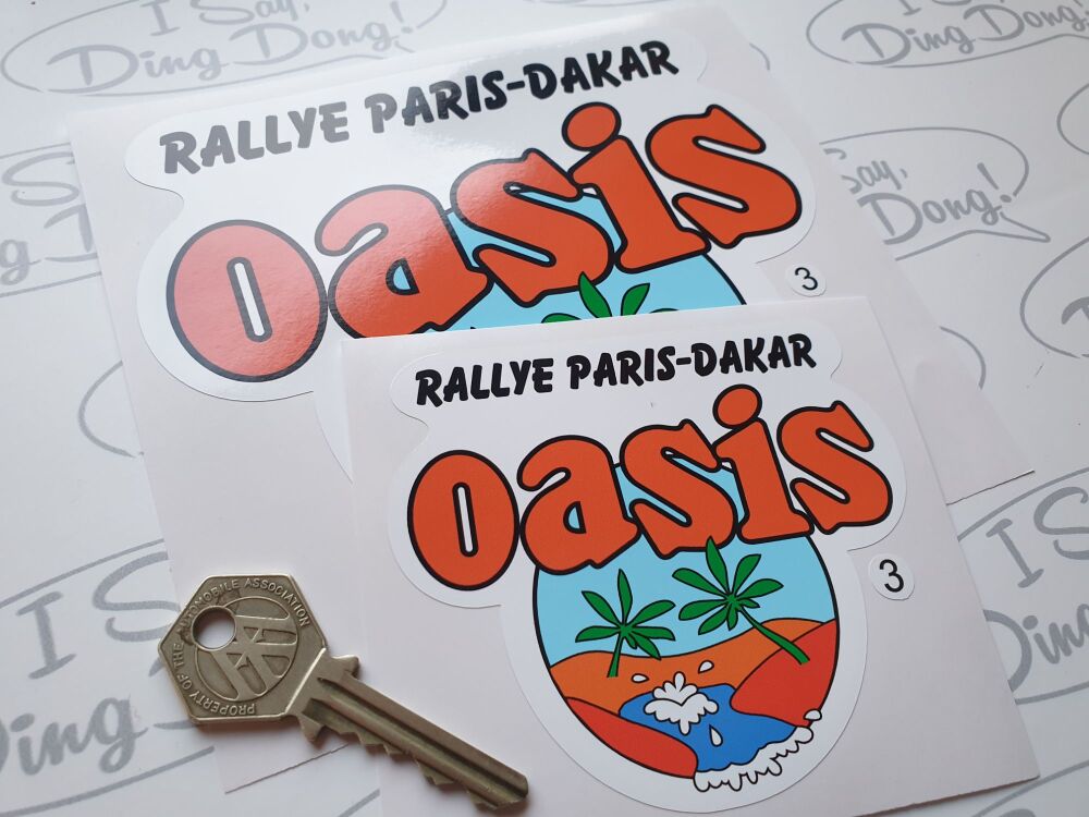 Oasis Paris Dakar Rally Sticker - 4" or 6"  Style 3