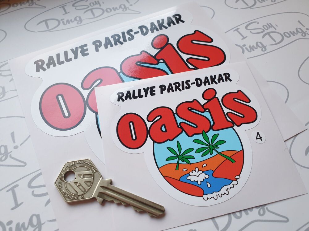 Oasis  Paris Dakar Rally Sticker - 4" or 6"  Style 4