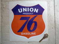 Union 76 Gasoline Shield Sticker. 8".