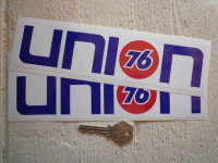 Union 76 Text Nascar Style Stickers - 5", 9", 10", or 12" Pair