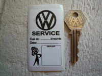 VW Volkswagen Black & White Service Sticker 2.75"