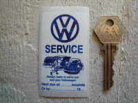 VW Volkswagen Blue & White Service Sticker. 2.75".