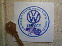 VW Volkswagen Service Window Sticker. 3".
