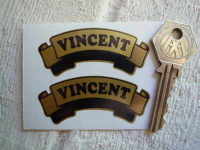 Vincent Gold Scroll Stickers. 2.5" Pair.