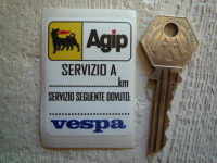 Vespa Agip Service Sticker. 2".