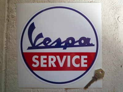 Vespa Circular Service Sticker. 8