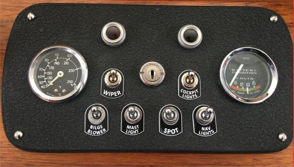 MARINE Control Switch and Warning Light Identifier Escutcheons Laser Cut Composite