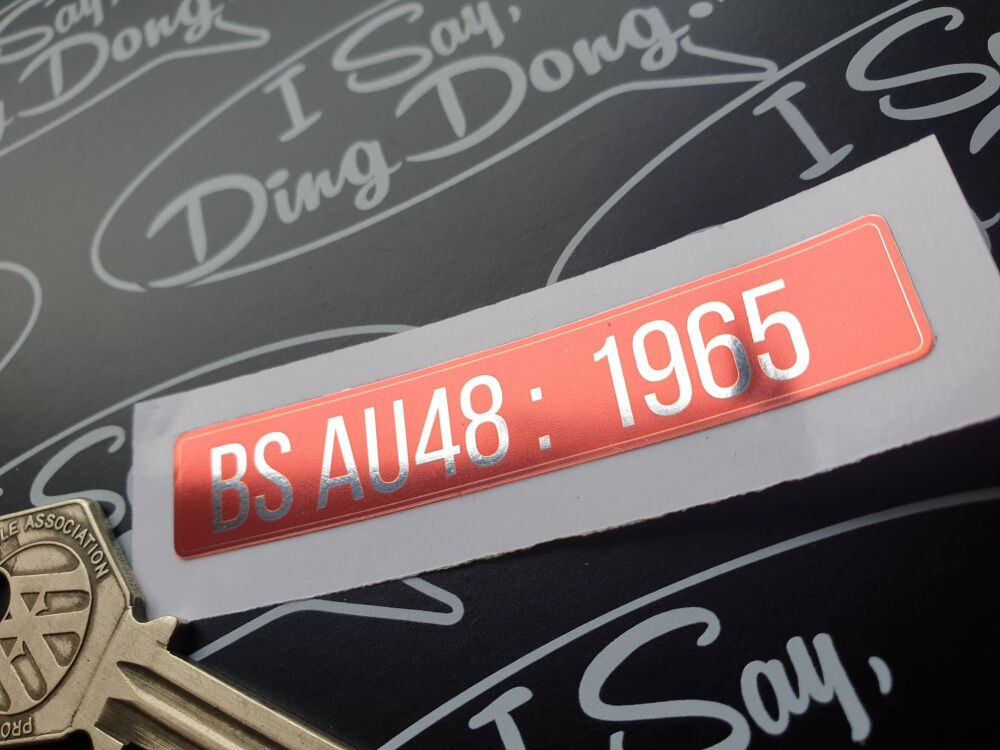 S800 BS AU48 1965 Red & Foil Sticker. 72mm