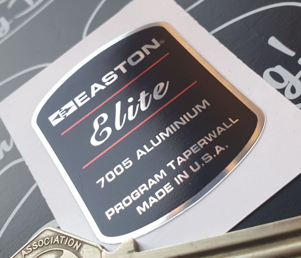 Easton Elite 7005 Aluminium CHROME FOIL Bicycle Sticker - 40 x 47mm